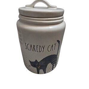 NWT Rae Dunn Scaredy Cat Halloween Canister